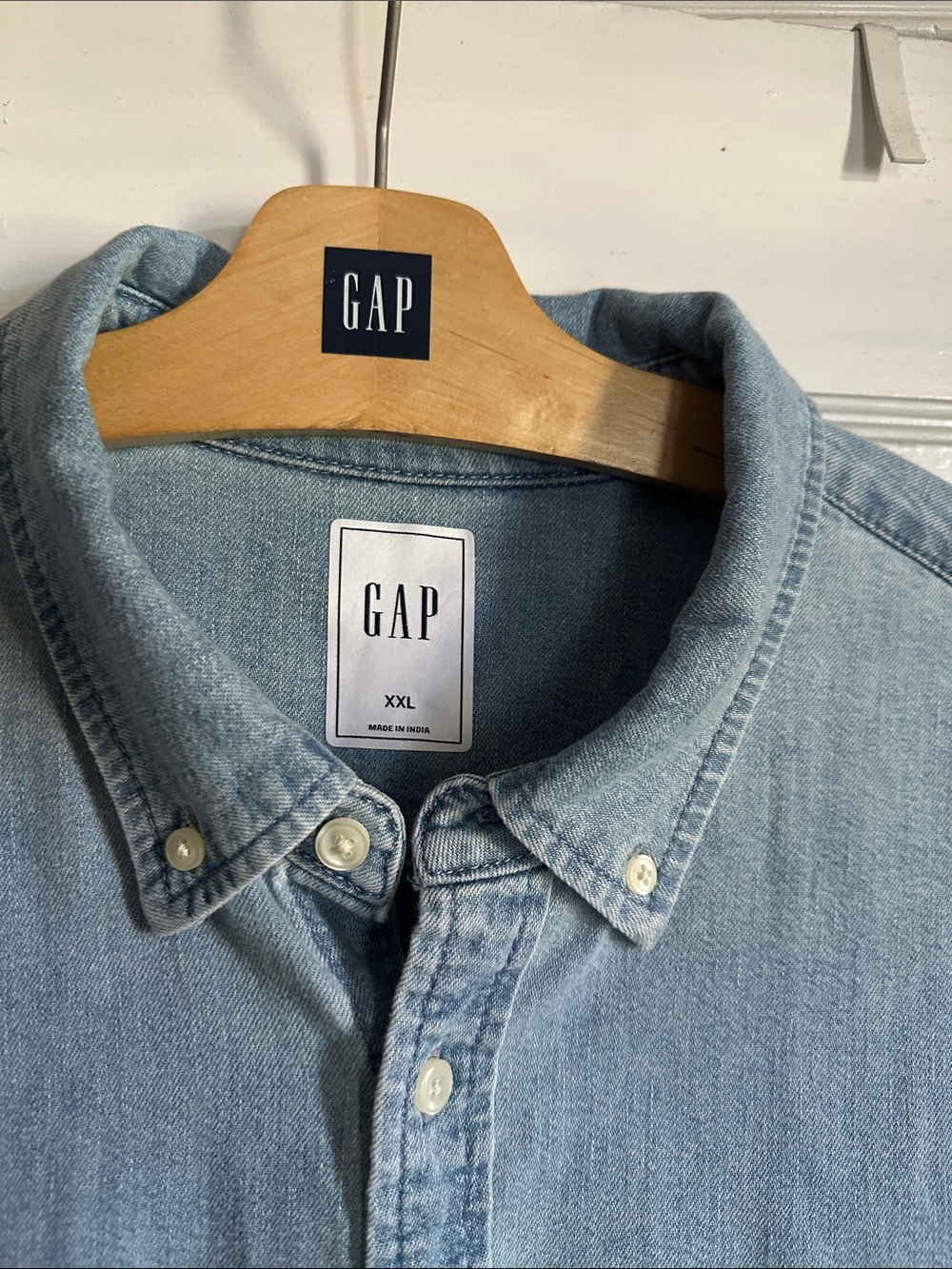 GAP Light Blue Denim Button-Down Shirt